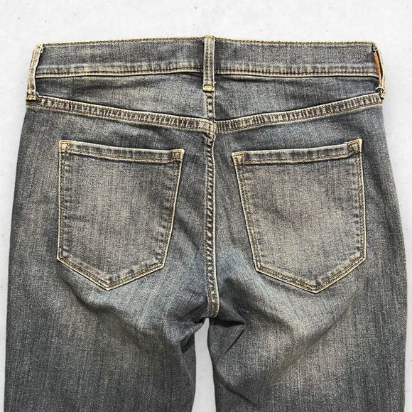 Banana Republic Premium Denim Skinny Indigo Women's 26 Raw Hem Stretch Low Rise - Picture 6 of 12